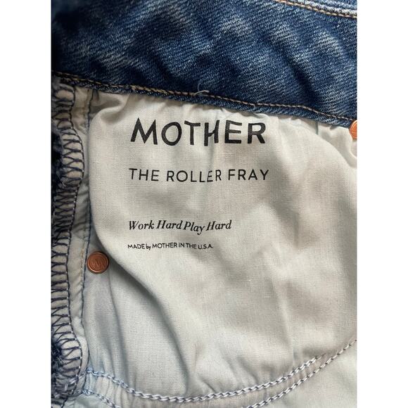 MOTHER The Roller Fray High-Rise Wide-Leg Jeans in Work Hard Play Hard Size 30 - Picture 9 of 11